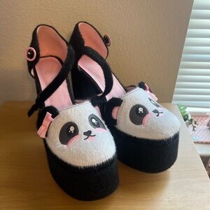 us women’s 8 platform panda Mary Jane’s